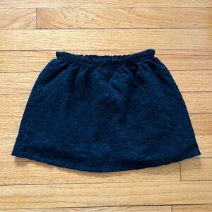 Peek Girls Size 6/7 black lace elastic waist skirt